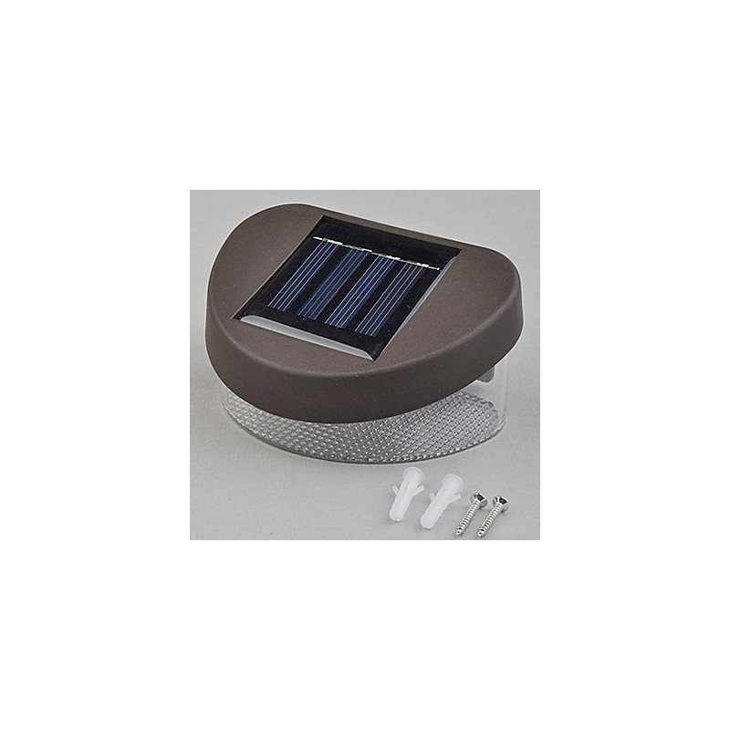 White Light Solar Light Path Wall Landscape Mount Garden Fence Light