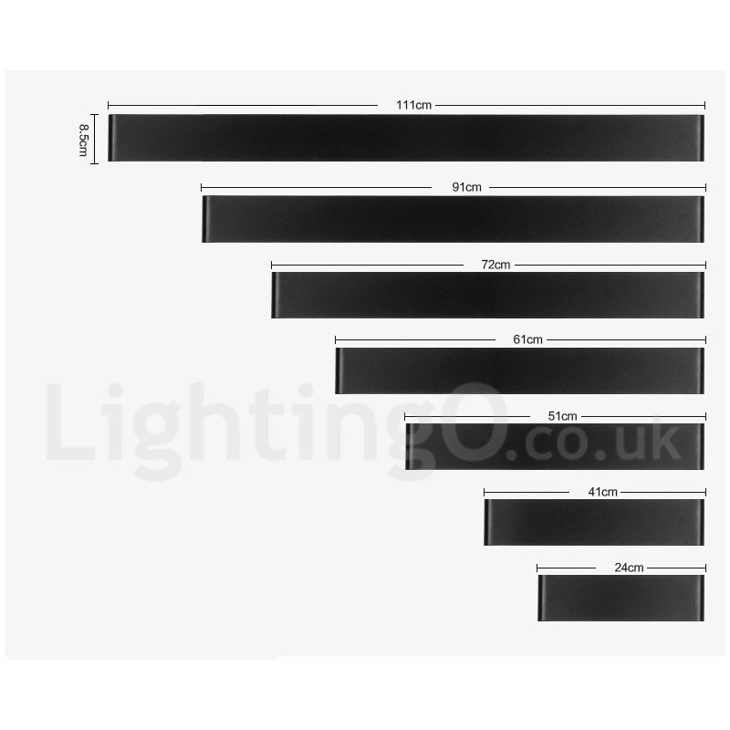 Long Modern Contemporary Wall Lamps & Sconces For Indoor Metal Wall Light IP 44 for Bathroom Bedroom Living Room