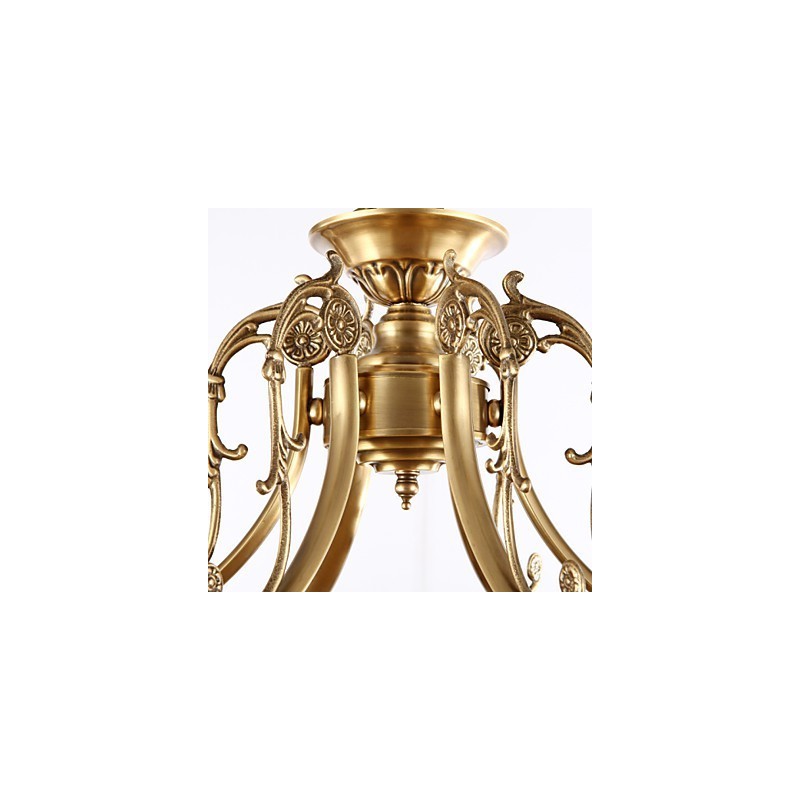 Traditional Classic Rustic Lodge Brass Metal Flush Mount