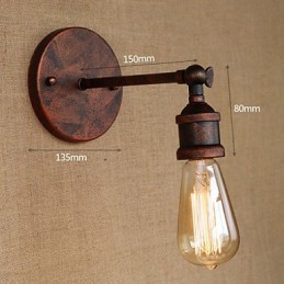 American Bar Cafe Restaurant Bedside Minimalist Aisle Ferruginous Iron Wall Sconce