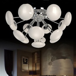 ModernYestaurant Lamp Simple Circular Glass art Pendant Lamp European Style