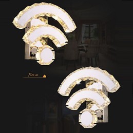 WIFI Crystal Wall Sconces Crystal Modern Contemporary Bed Living Hotel Metal