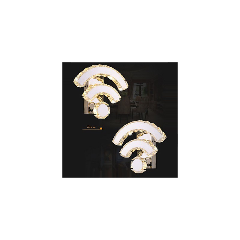 WIFI Crystal Wall Sconces Crystal Modern Contemporary Bed Living Hotel Metal