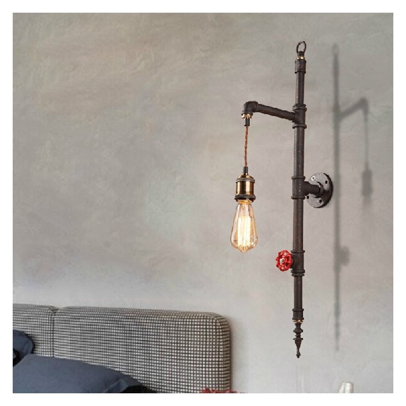 The Pipe Wall Of Rural Creative Retro Rocket Wall Lamp