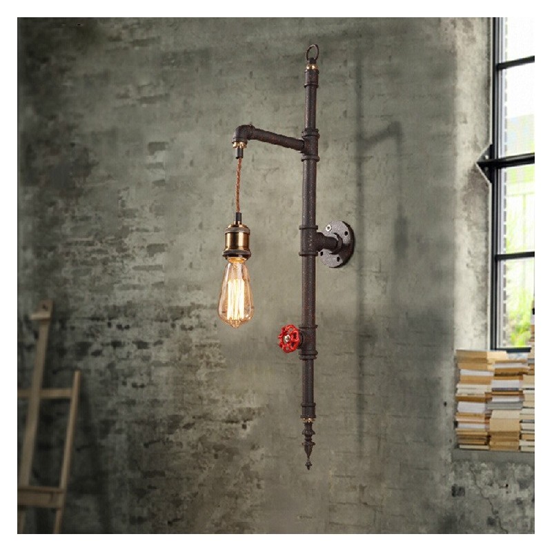 The Pipe Wall Of Rural Creative Retro Rocket Wall Lamp
