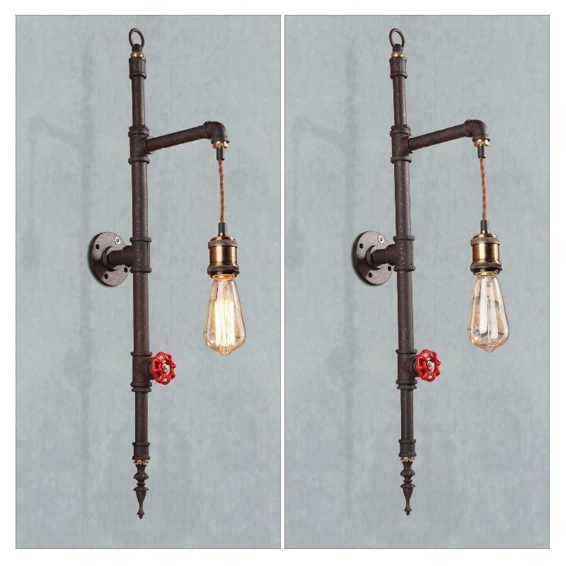 The Pipe Wall Of Rural Creative Retro Rocket Wall Lamp