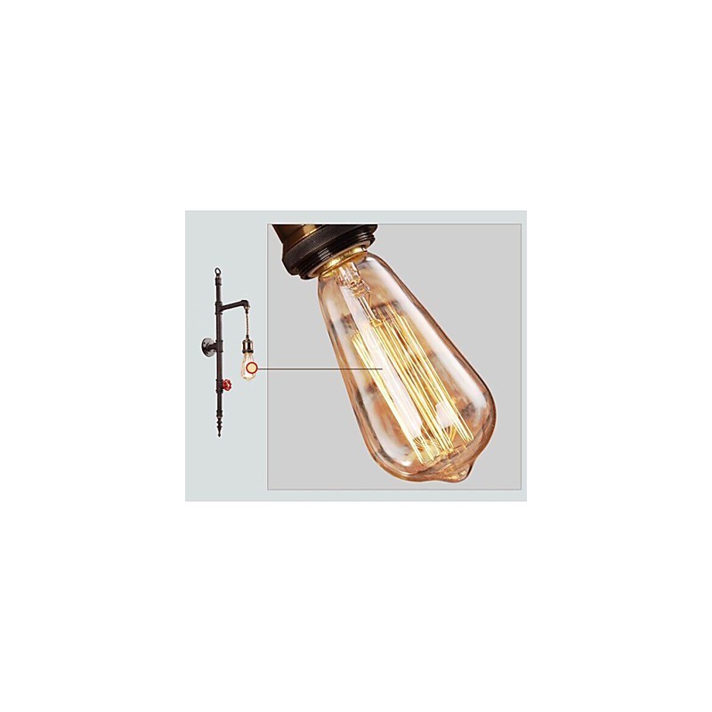 The Pipe Wall Of Rural Creative Retro Rocket Wall Lamp