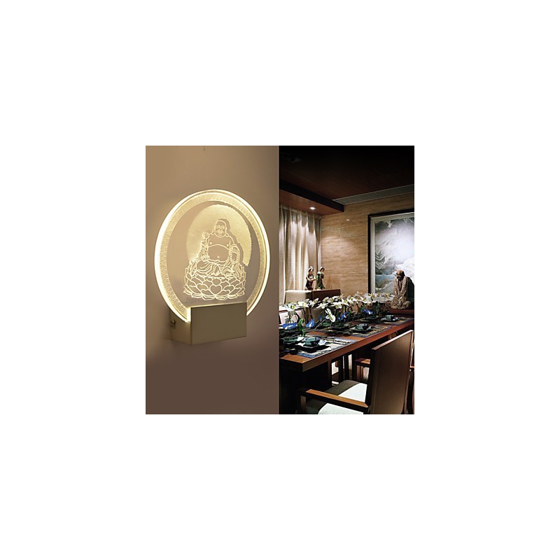 Acrylic Wall Lamp PVC Lamp Light Chip Modern Contemporary Metal