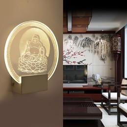 Acrylic Wall Lamp PVC Lamp Light Chip Modern Contemporary Metal