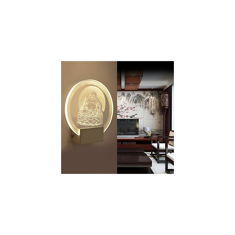 Acrylic Wall Lamp PVC Lamp Light Chip Modern Contemporary Metal