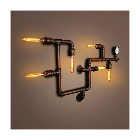 Wall Lamp Wall Sconces 6 Lights Bronze Finsh Industrial Style Rustic Lodge Metal