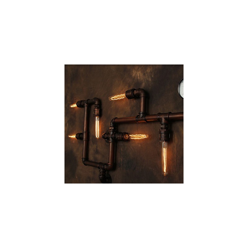 Wall Lamp Wall Sconces 6 Lights Bronze Finsh Industrial Style Rustic Lodge Metal