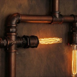 Wall Lamp Wall Sconces 6 Lights Bronze Finsh Industrial Style Rustic Lodge Metal
