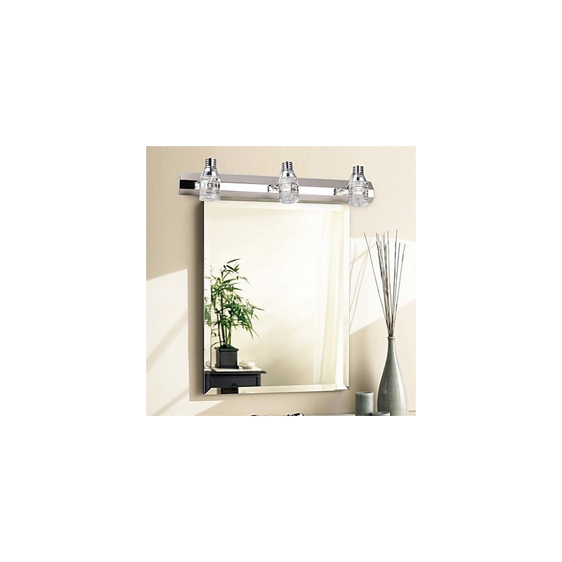 Modern Wall Light with Glass Bubble Shade Mirror Front Style