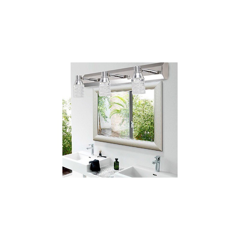 Modern Wall Light with Glass Bubble Shade Mirror Front Style