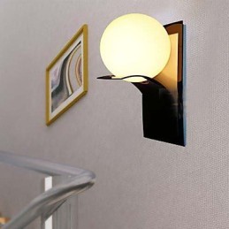 Bathroom Wall Light Modern Globe Metal Glass Electroplating