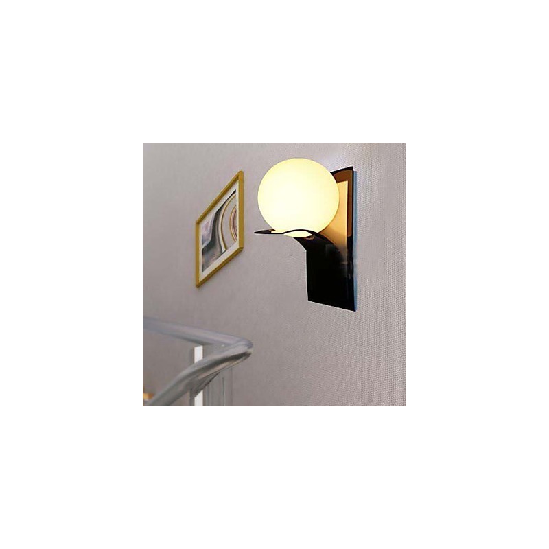 Bathroom Wall Light Modern Globe Metal Glass Electroplating
