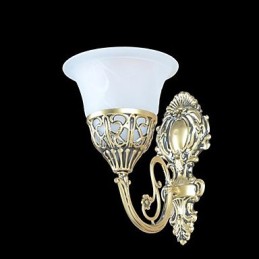 Bronze Wall Sconces Lights Moire Glass European Retro Classic 220V