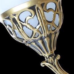 Bronze Wall Sconces Lights Moire Glass European Retro Classic 220V