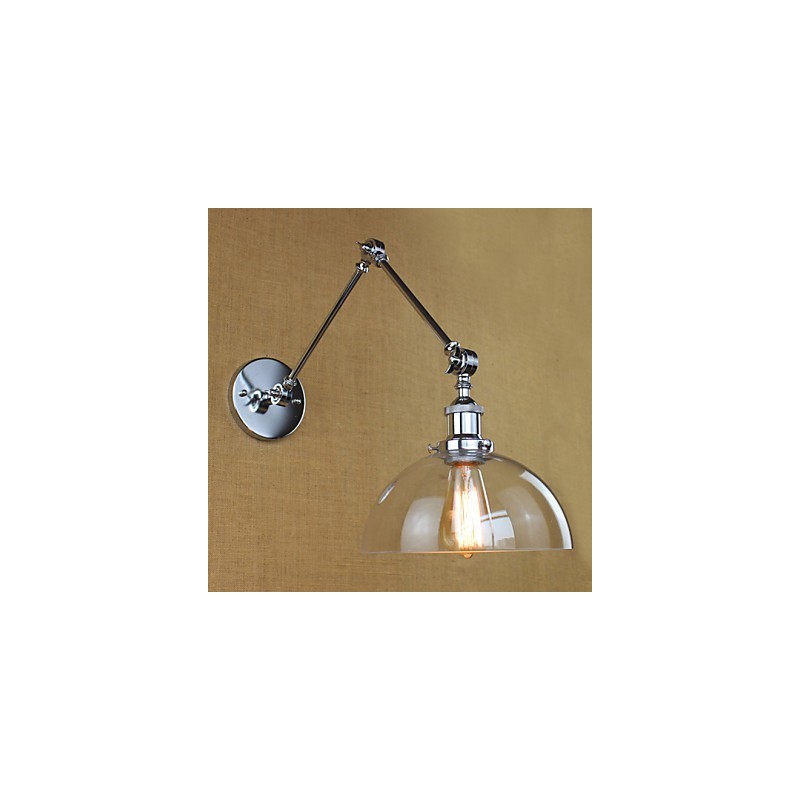 Chrome Glass Telescopic Retro Wall Lamp