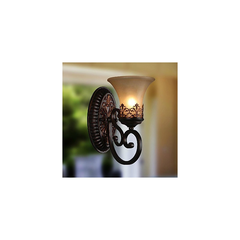 Vintage Wall Lamps 1 Light with Resin Material Glass Shade Bed Room Living Room Hallway Lights