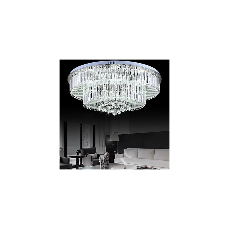 Flush Mount with Remote Control Modern Contemporary Glass