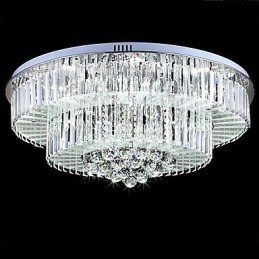 Flush Mount with Remote Control Modern Contemporary Glass