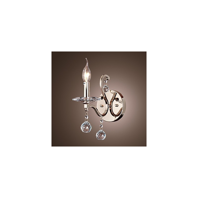 Crystal Candle Wall Lights Modern Contemporary Metal