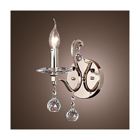 Crystal Candle Wall Lights Modern Contemporary Metal