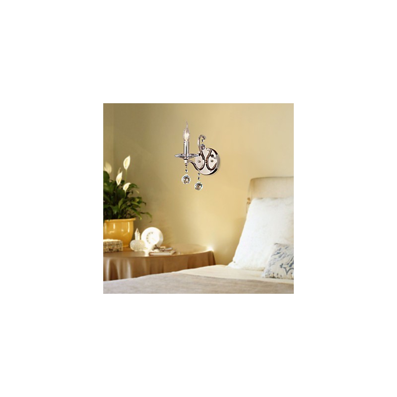 Crystal Candle Wall Lights Modern Contemporary Metal