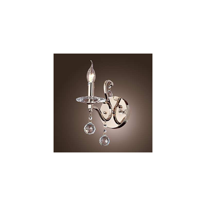 Crystal Candle Wall Lights Modern Contemporary Metal