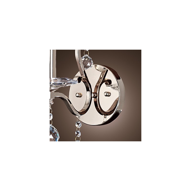 Crystal Candle Wall Lights Modern Contemporary Metal