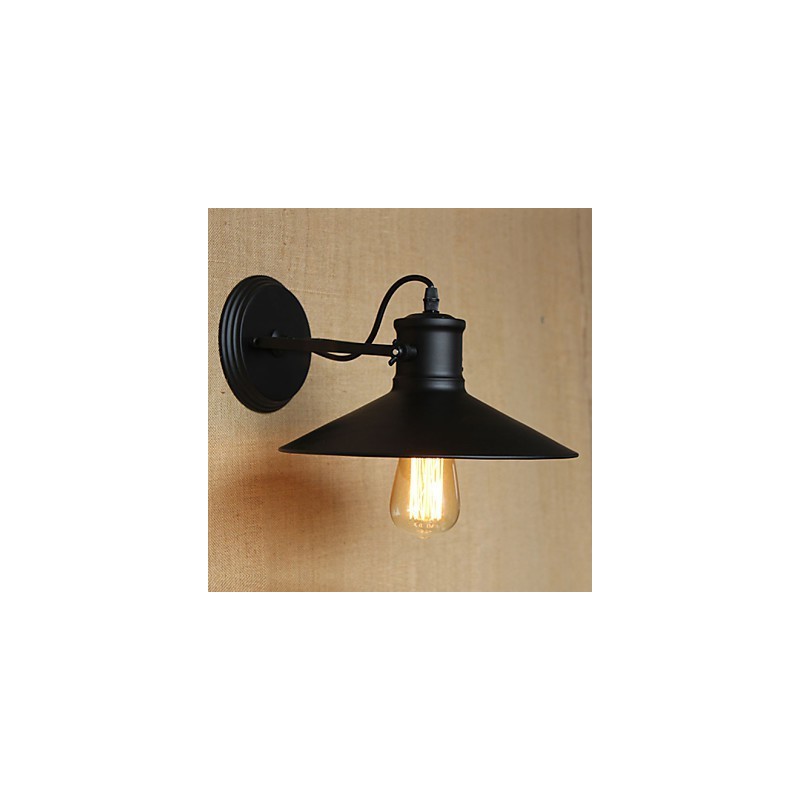 Retro Modern Creative Industrial Wind Black Paint Shop Warehouse Bar Cafe Hotel Iron Wall Lamp