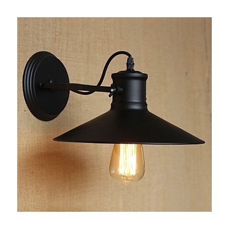 Retro Modern Creative Industrial Wind Black Paint Shop Warehouse Bar Cafe Hotel Iron Wall Lamp