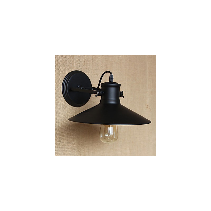 Retro Modern Creative Industrial Wind Black Paint Shop Warehouse Bar Cafe Hotel Iron Wall Lamp