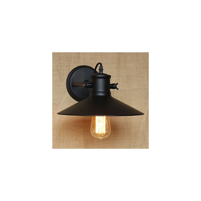 Retro Modern Creative Industrial Wind Black Paint Shop Warehouse Bar Cafe Hotel Iron Wall Lamp