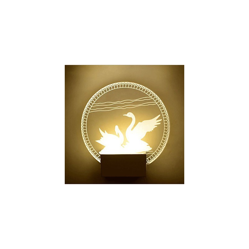 Acrylic Wall Lamp PVC Lamp Light Modern Contemporary Metal