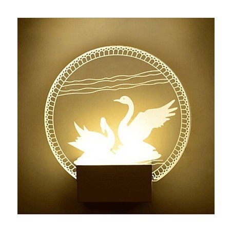 Acrylic Wall Lamp PVC Lamp Light Modern Contemporary Metal