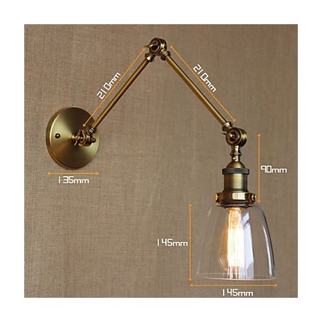 Retro Vintage RACK Bedroom Bedside Exclusive Hotel Lobby Decorated Antique Bronze Wall Sconce