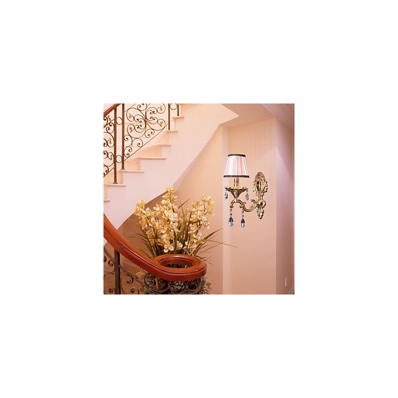 Elegant Crystal Wall Light in Pink