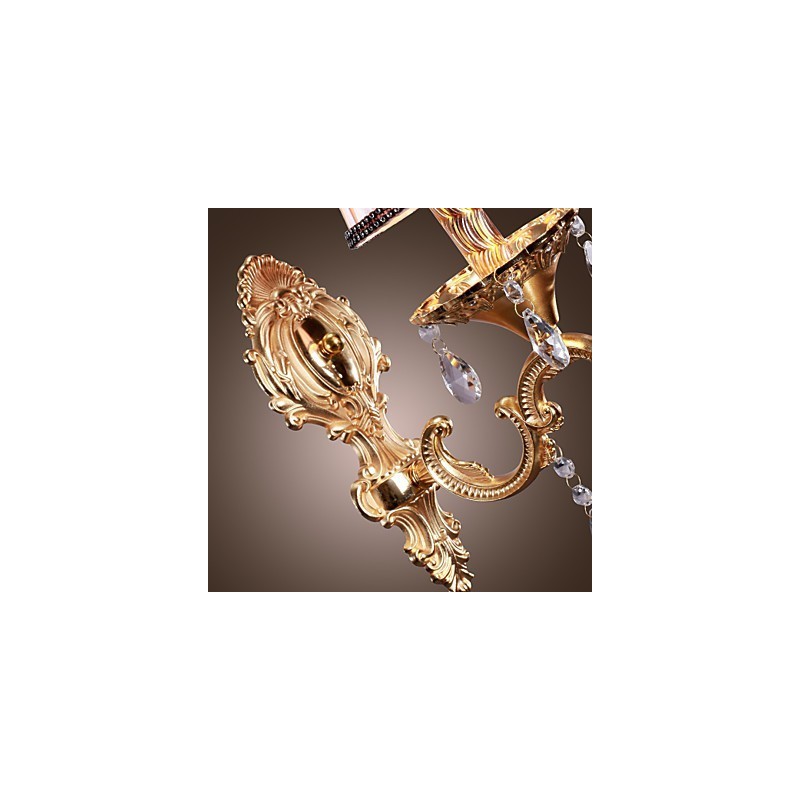 Elegant Crystal Wall Light in Pink