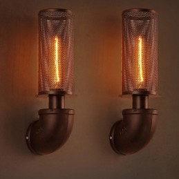 Restore Ancient Ways Wrought Iron Loft Creative Wall Lamp Lights