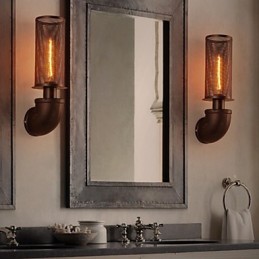 Restore Ancient Ways Wrought Iron Loft Creative Wall Lamp Lights