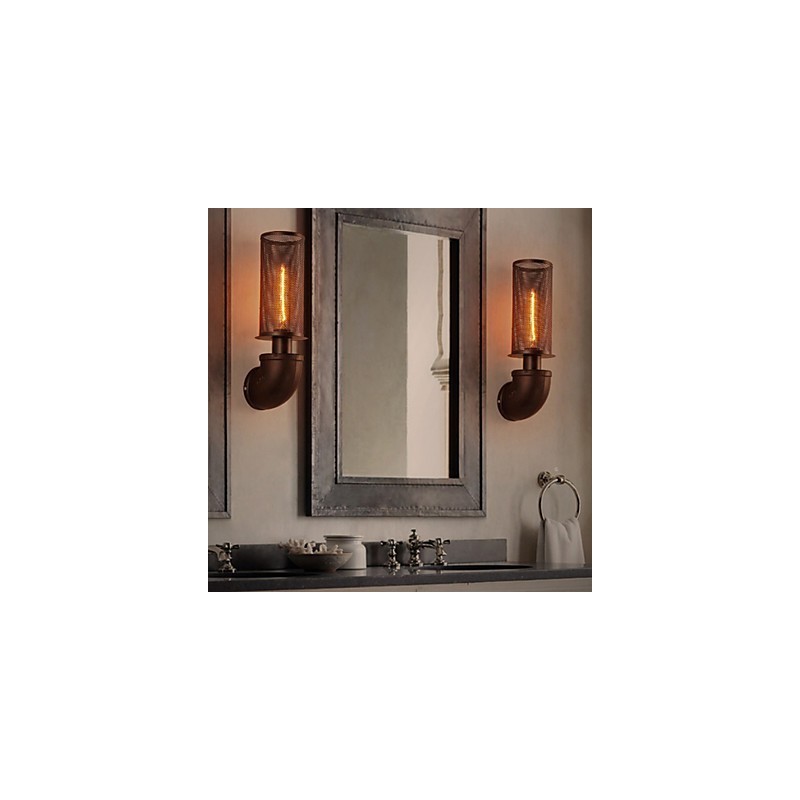 Restore Ancient Ways Wrought Iron Loft Creative Wall Lamp Lights