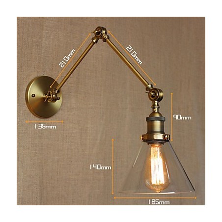 Industrial Style Retro Vintage Stores Bedroom Modern Church Hall Decorated Bronze Wall Sconce