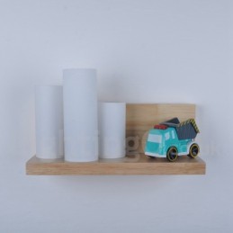 Mini Style Wall Sconces with Glass Shades Modern Contemporary Wood Bamboo Wall Light