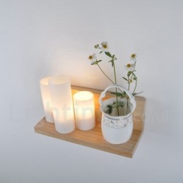 Mini Style Wall Sconces with Glass Shades Modern Contemporary Wood Bamboo Wall Light