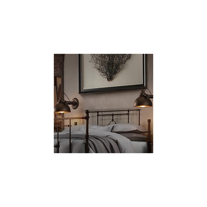 Loft Wrought Iron Pot Creative Vintage Wall Lamp Lights