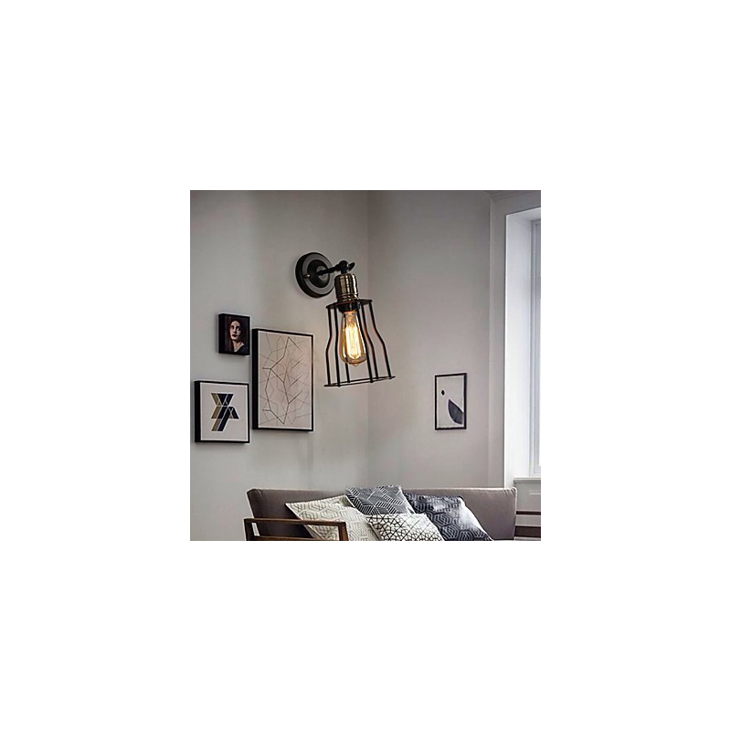 Creative The Head Of A Bed Titanium Metal Wall Lamp Light