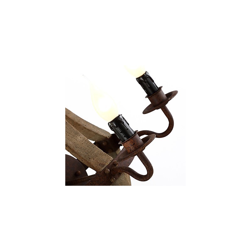 Mini Style Wall Sconces Rustic Lodge Wood Bamboo